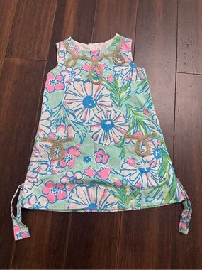 Lilly Pulitzer Aqua Floral Shift Dress